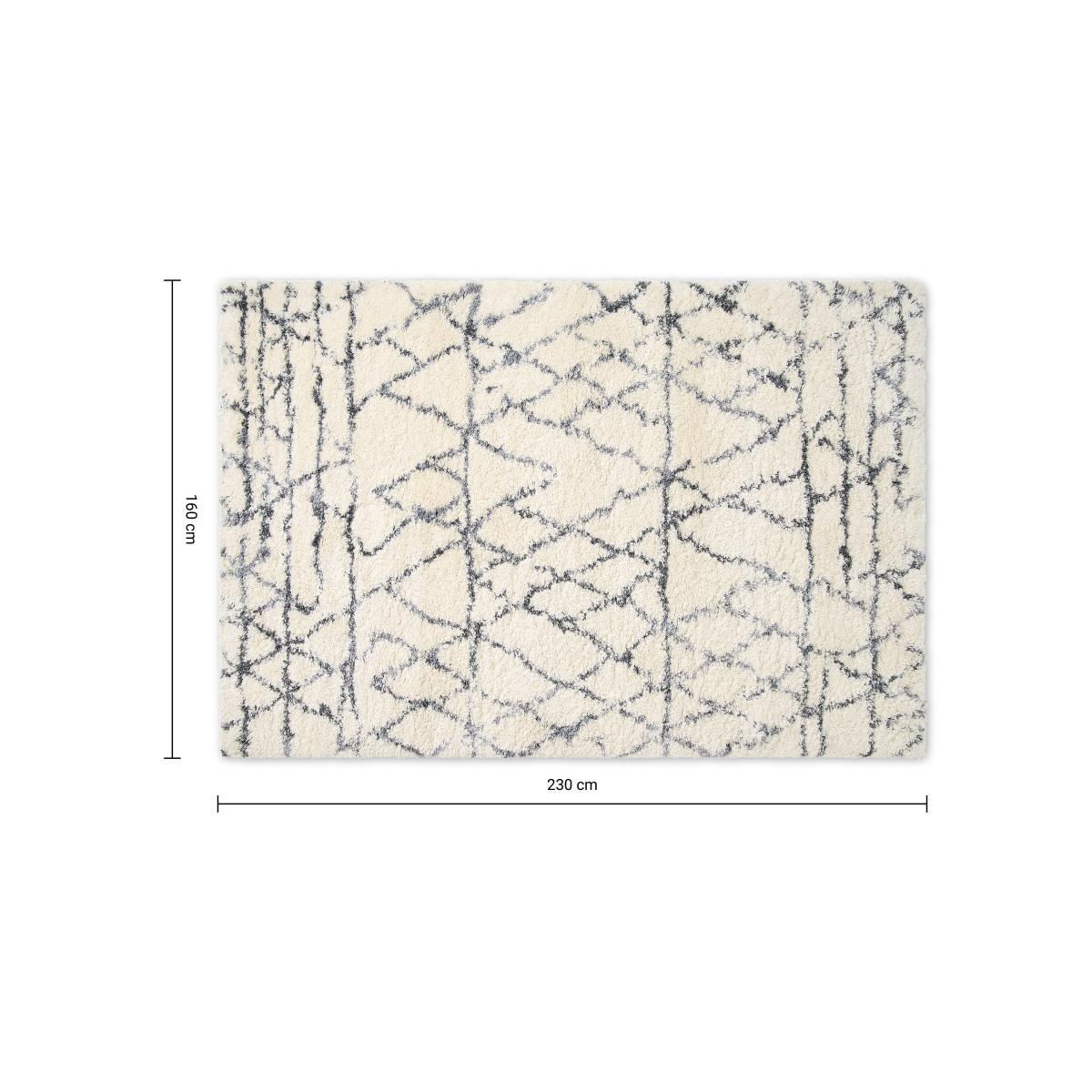 Timijan Berber Style Rug, Large 160 x 230cm, Off-White & Grey – image 7