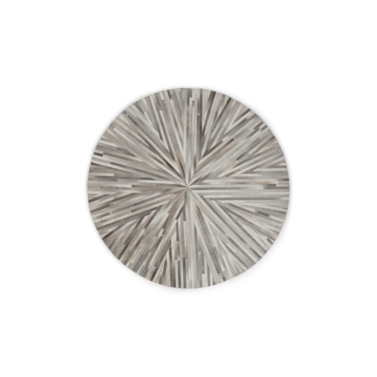 Halo Hide Round Rug, Large 180cm diam, Tonal Grey – image 2