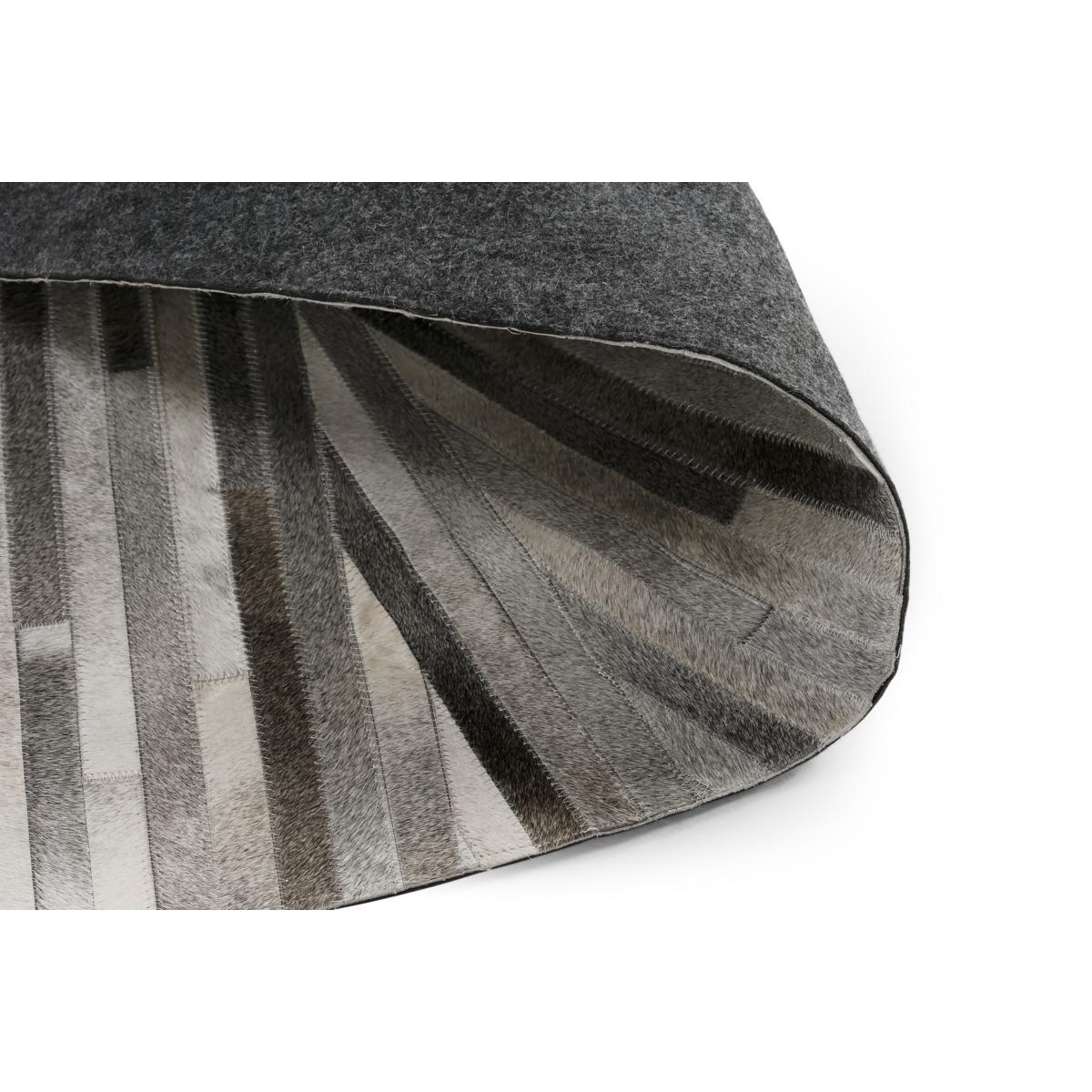 Halo Hide Round Rug, Large 180cm diam, Tonal Grey – image 4