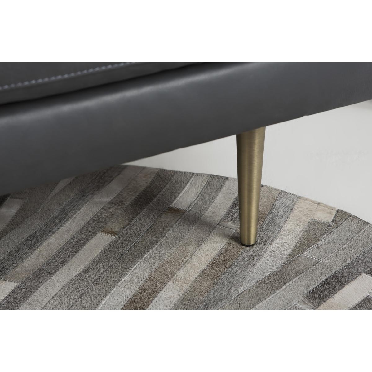 Halo Hide Round Rug, Large 180cm diam, Tonal Grey – image 5