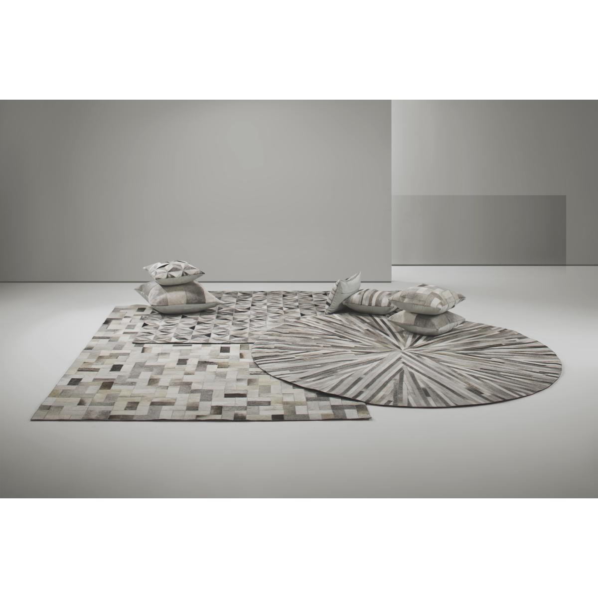 Halo Hide Round Rug, Large 180cm diam, Tonal Grey – image 6
