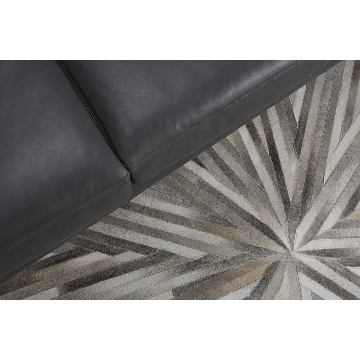 Halo Hide Round Rug, Large 180cm diam, Tonal Grey – image 7