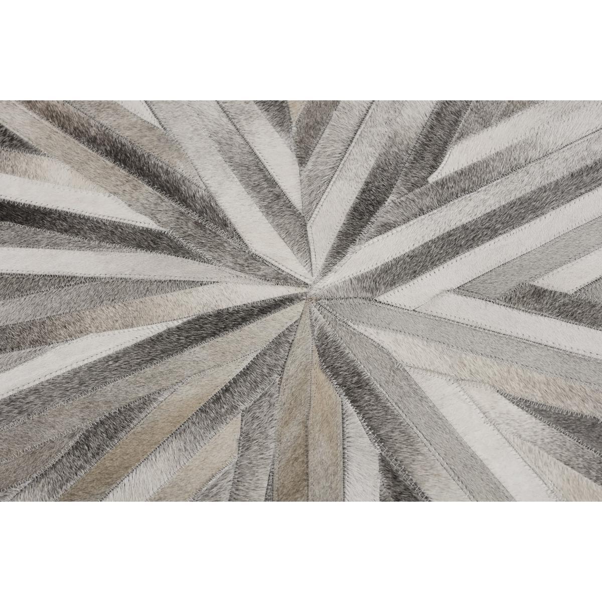Halo Hide Round Rug, Large 180cm diam, Tonal Grey – image 8