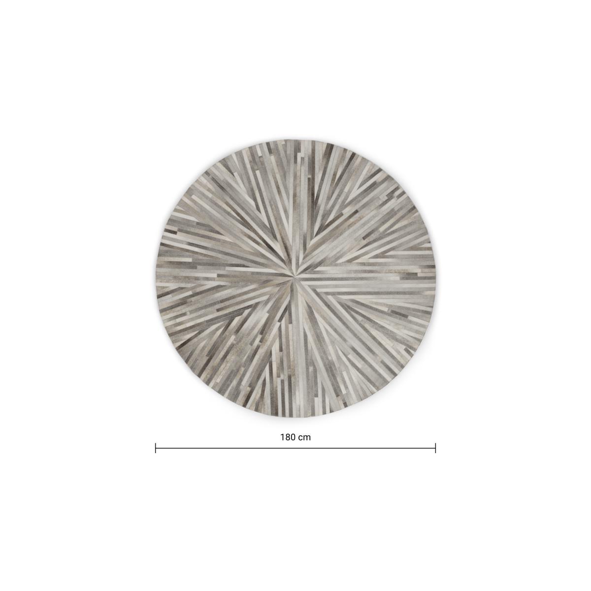 Halo Hide Round Rug, Large 180cm diam, Tonal Grey – image 10