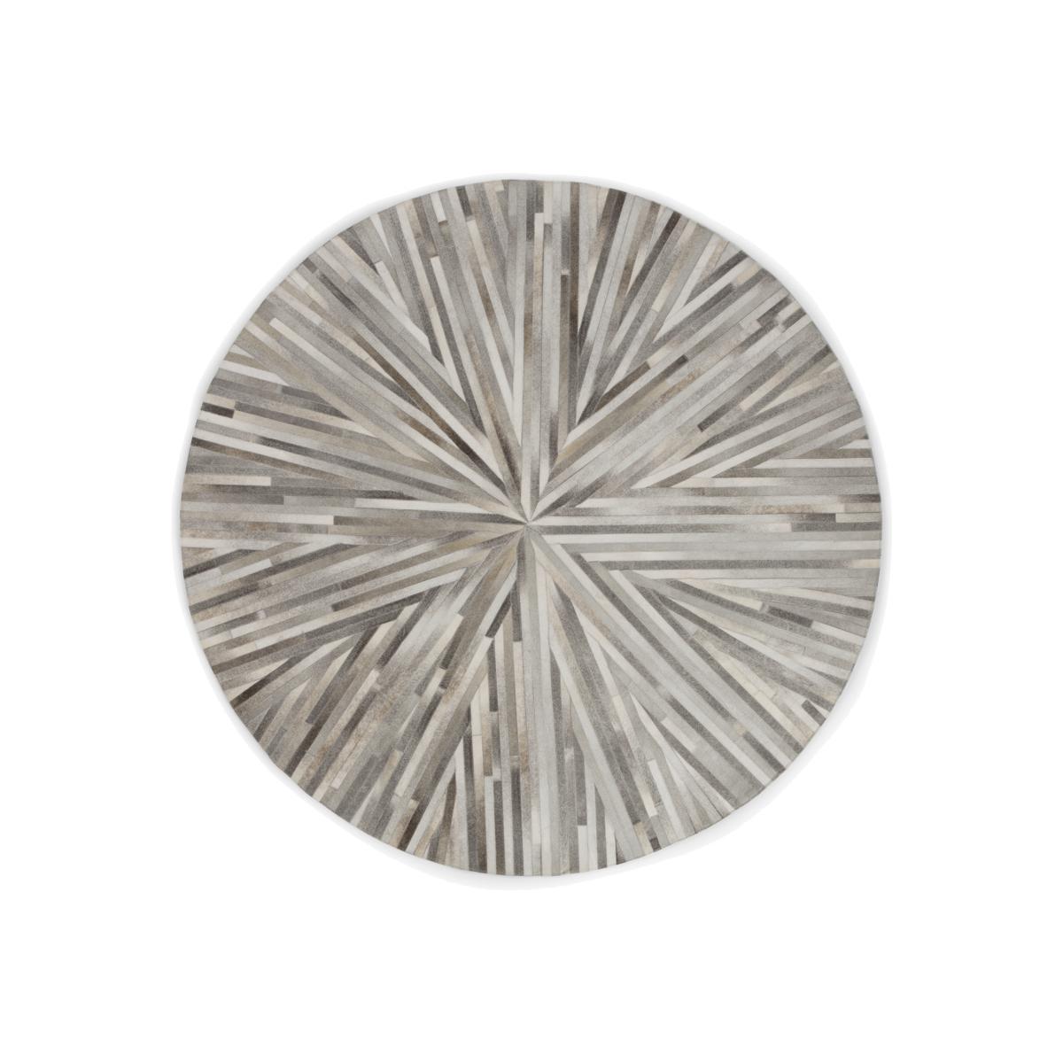 Halo Hide Round Rug, Large 180cm diam, Tonal Grey – image 1