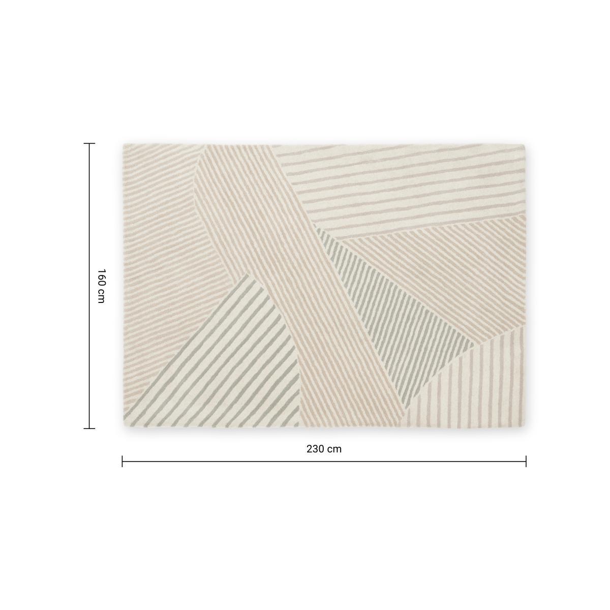 Kyra Wool Rug, Large 160 x 230cm, Neutral – image 7