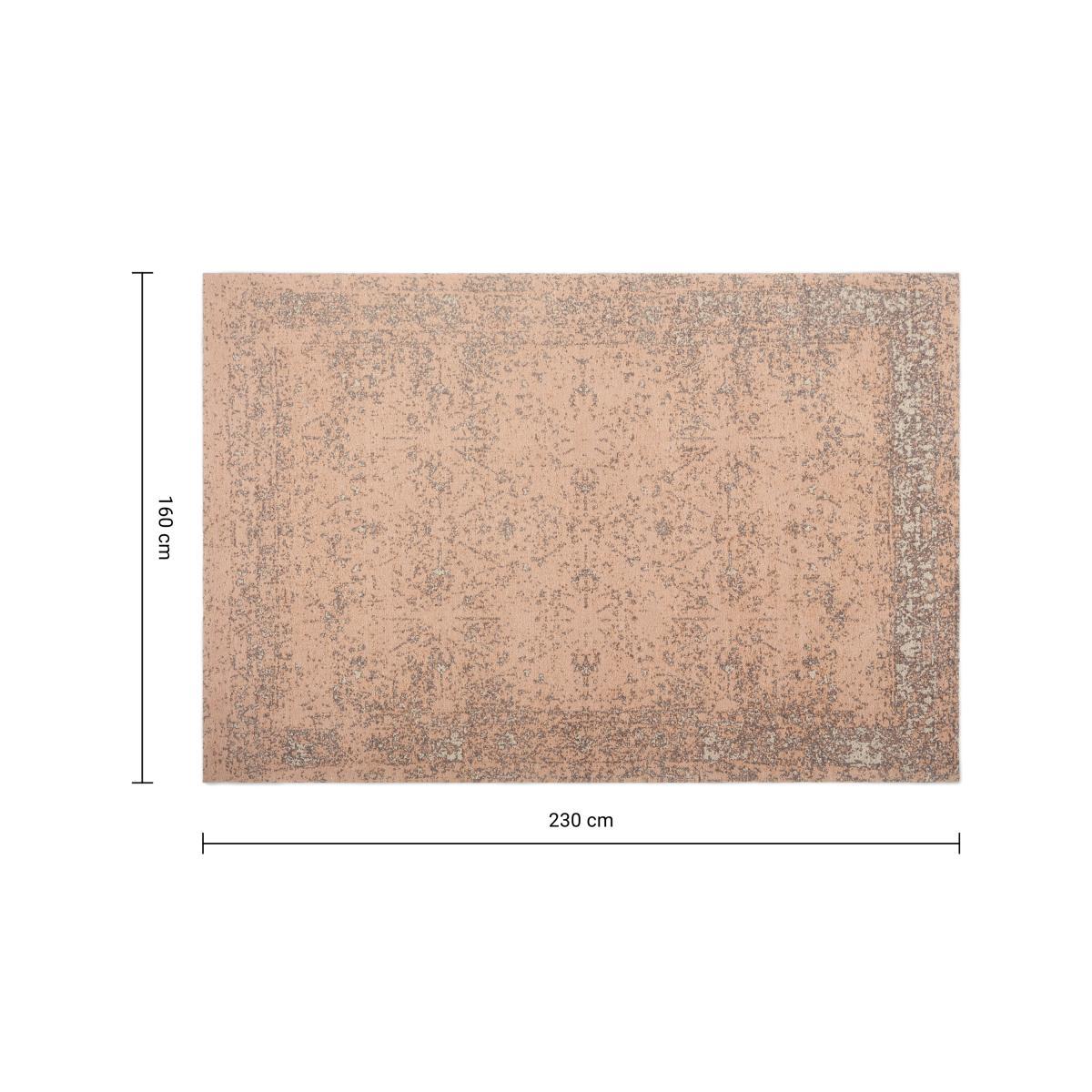 Yolanda Faded Persian Jacquard Rug, Large 160 x 230 cm, Dusky Pink – image 7