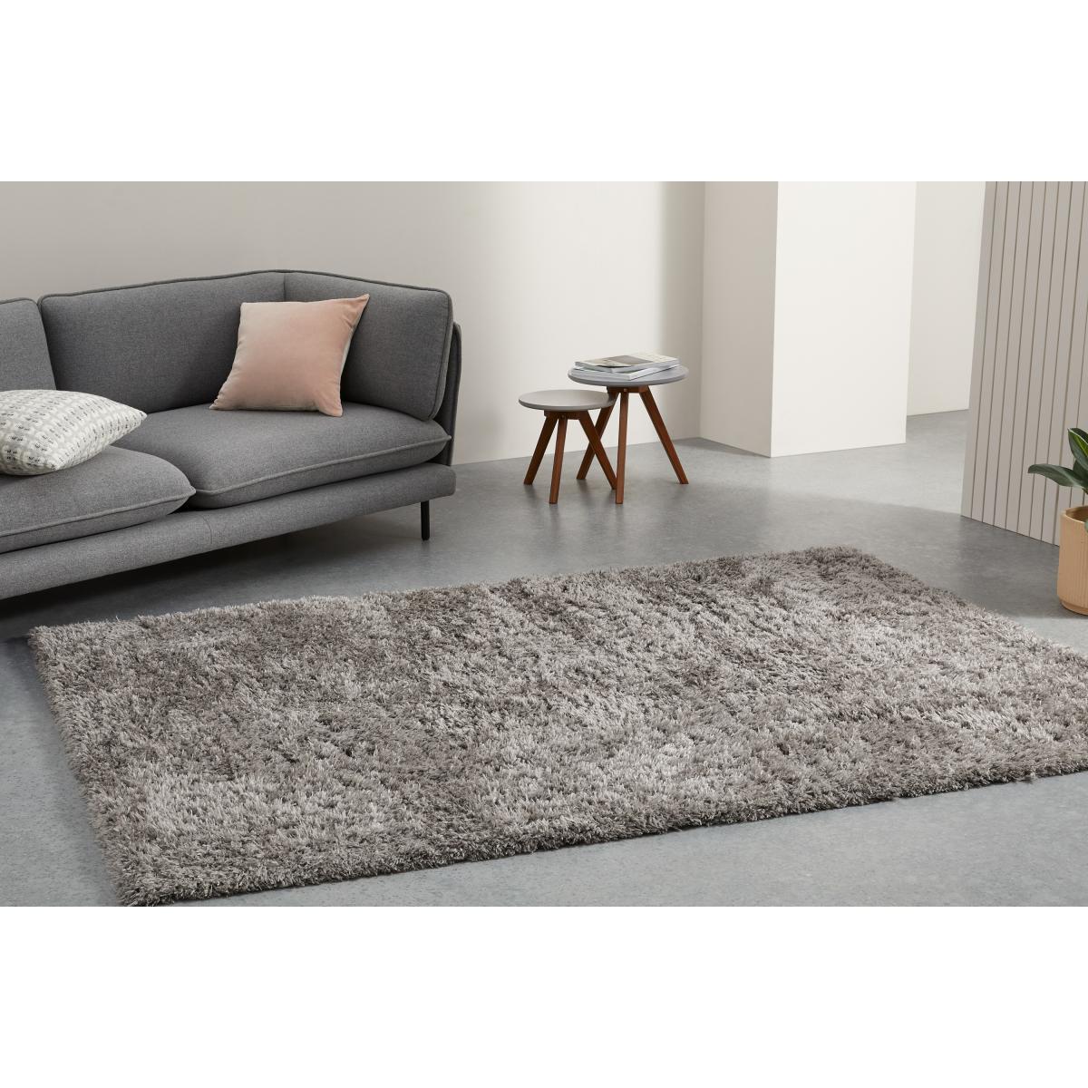 Erin Deep Pile Rug, Large 160 x 230cm, Warm Grey – image 3