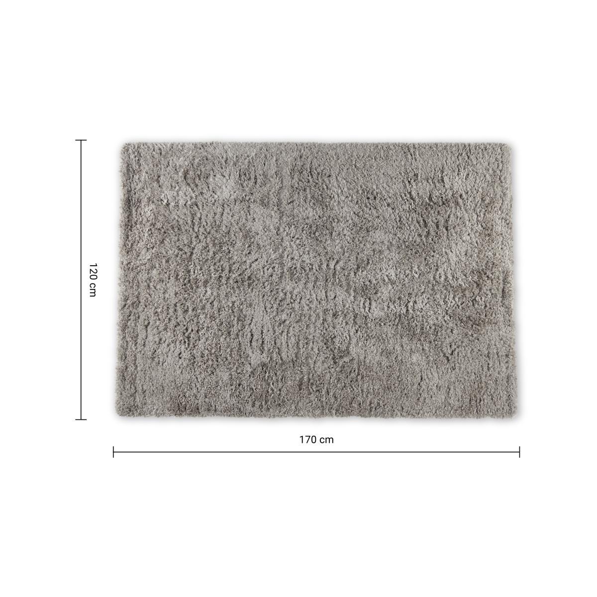 Erin Deep Pile Rug, Large 160 x 230cm, Warm Grey – image 7
