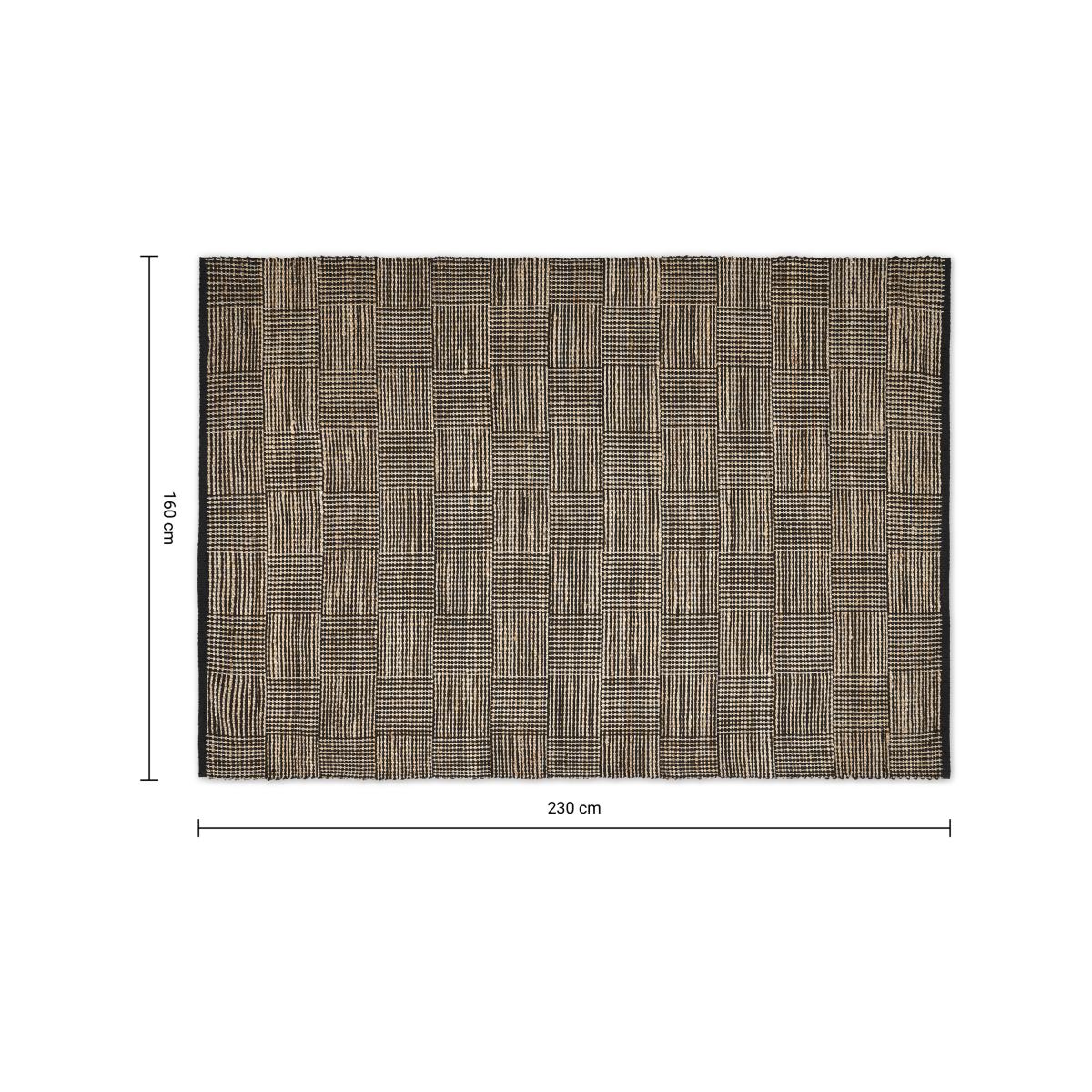 Eramus Rug, 160 x 230 cm, Natural & Black Jute – image 2