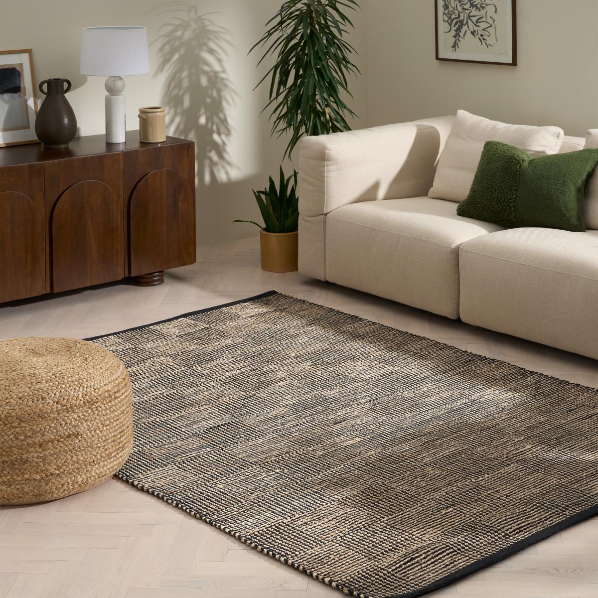 Eramus Rug, 160 x 230 cm, Natural & Black Jute – image 3