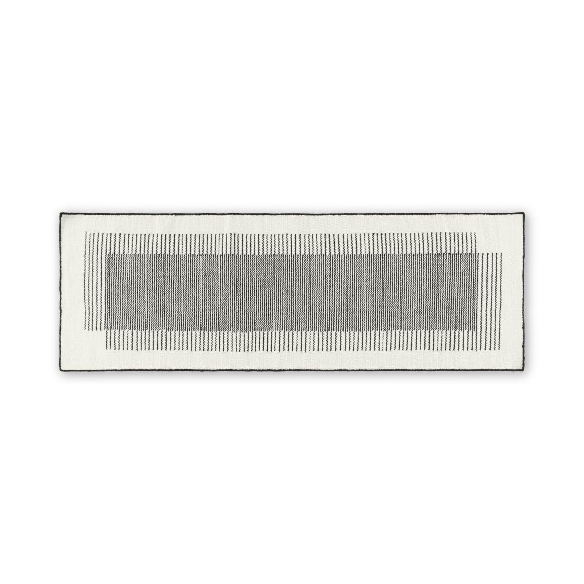 Caixa Wool Runner, 70 x 200cm, Off White & Black – image 2