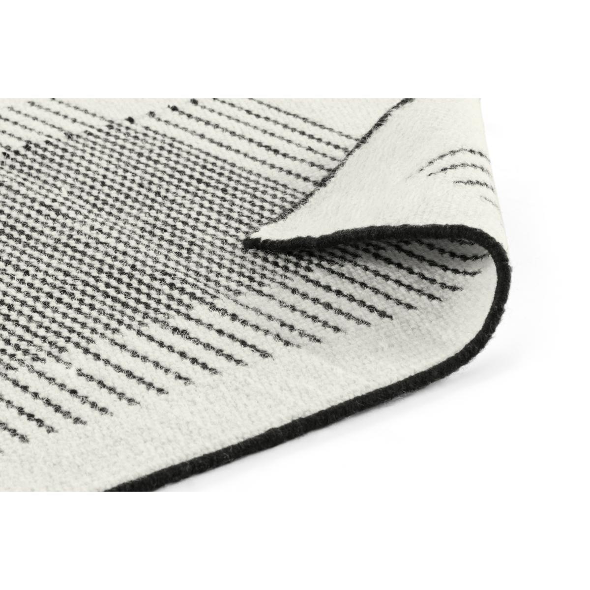 Caixa Wool Runner, 70 x 200cm, Off White & Black – image 5