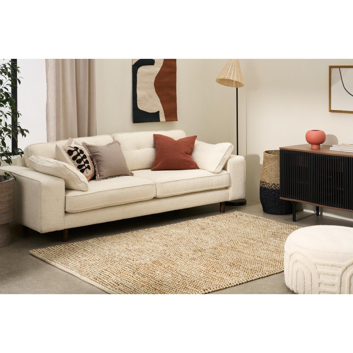 Mumbi Textured Wool & Jute Rug, Large 160 x 230cm, Natural – image 4