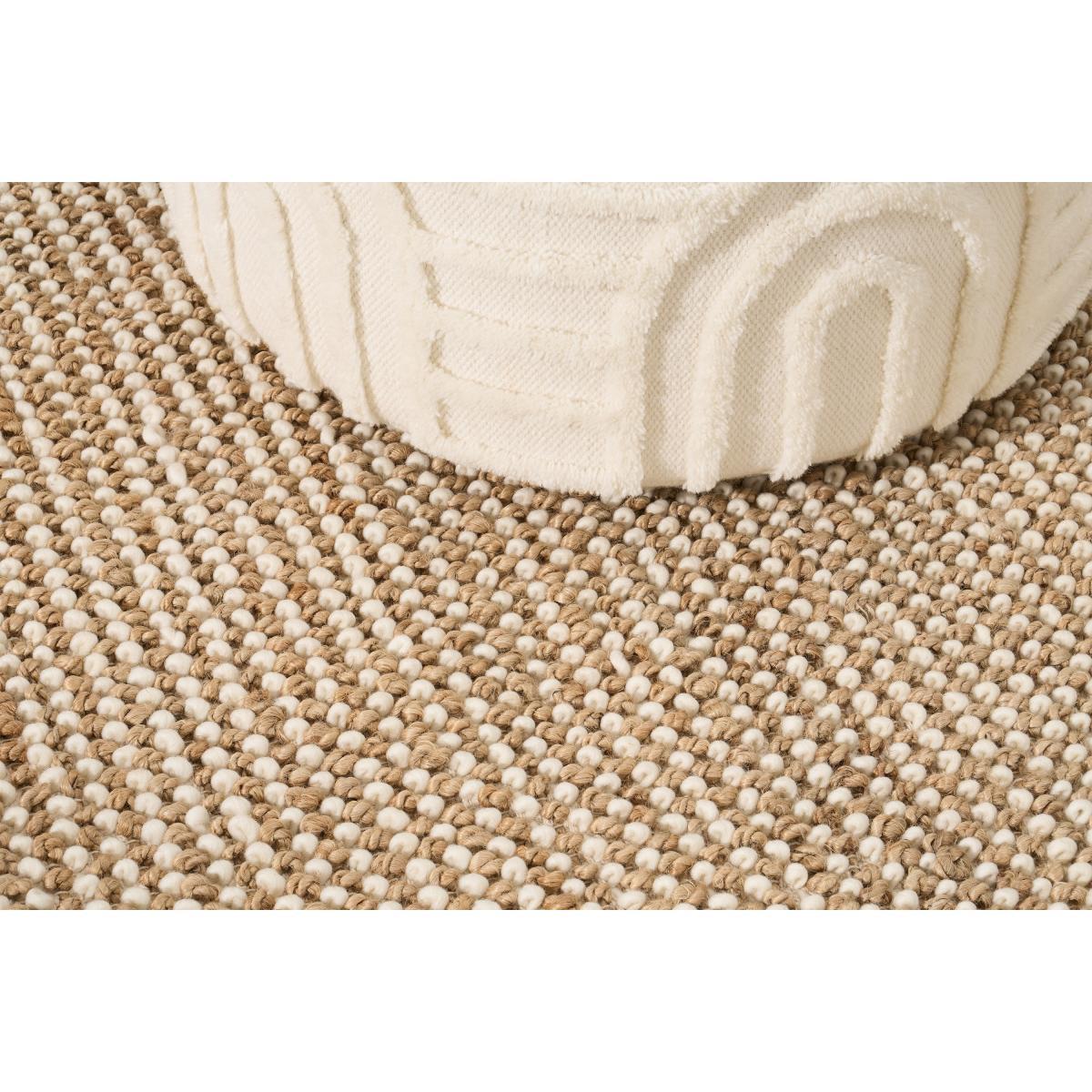 Mumbi Textured Wool & Jute Rug, Large 160 x 230cm, Natural – image 5