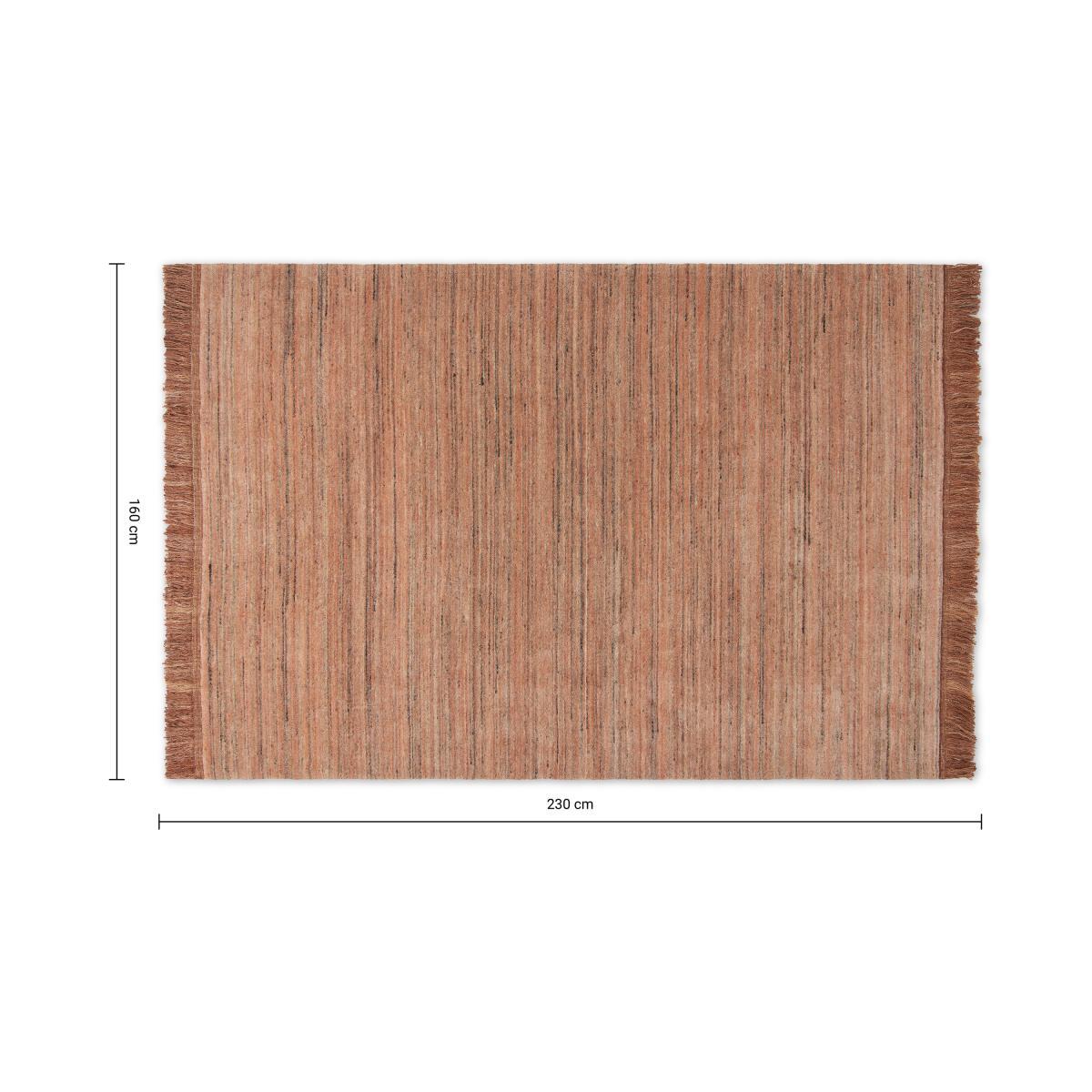 Celsi Wool Pile Rug, Large 160 x 230cm, Plaster Pink – image 7
