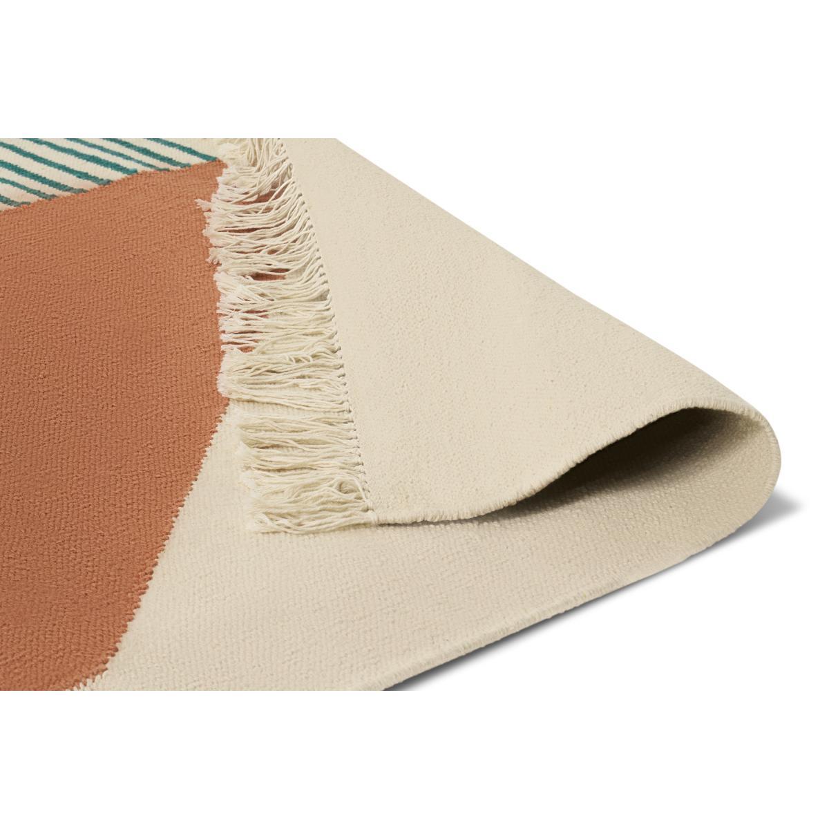 Firth Cotton Flatweave Rug, Large 160 x 230cm, Pink & Terracotta – image 5