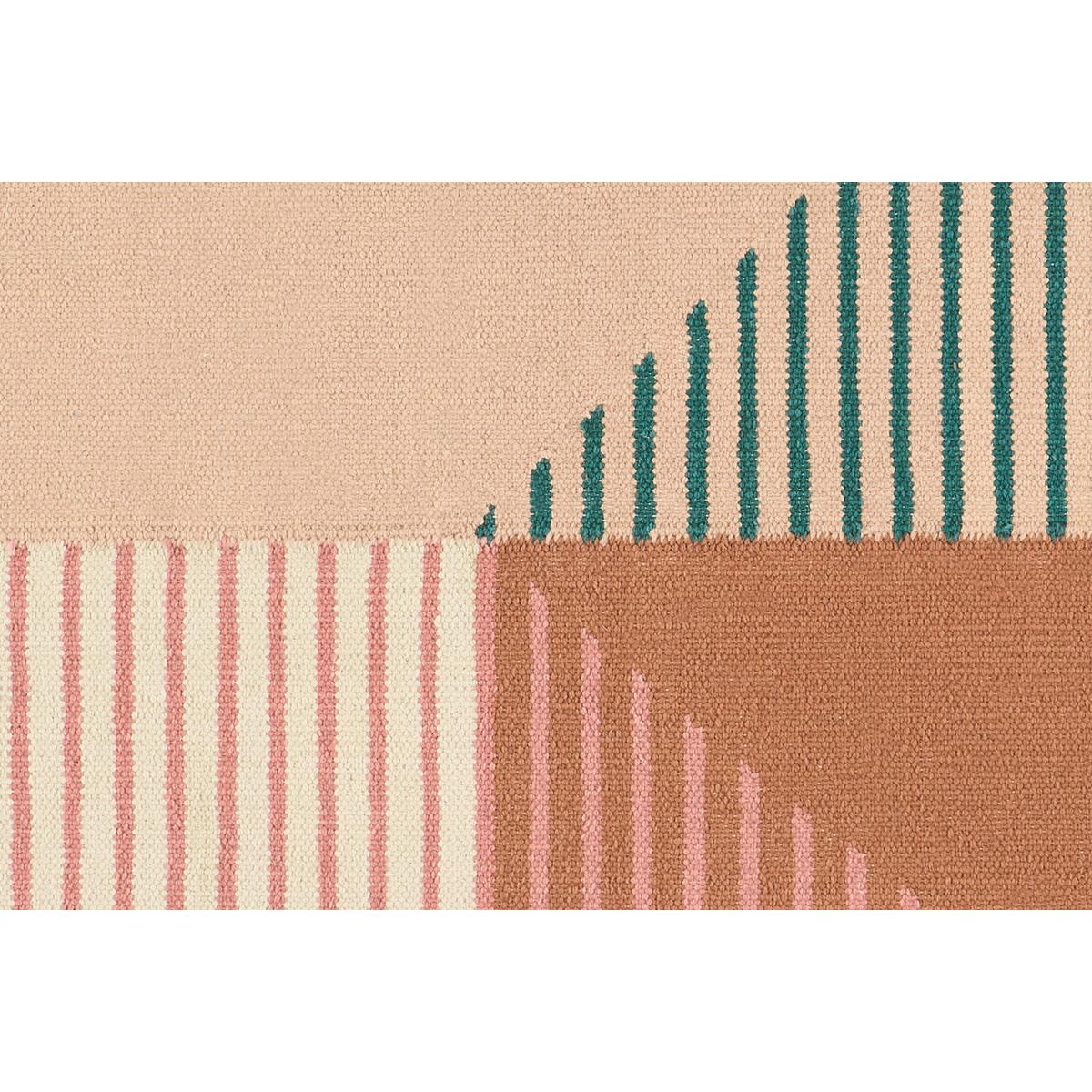 Firth Cotton Flatweave Rug, Large 160 x 230cm, Pink & Terracotta – image 6