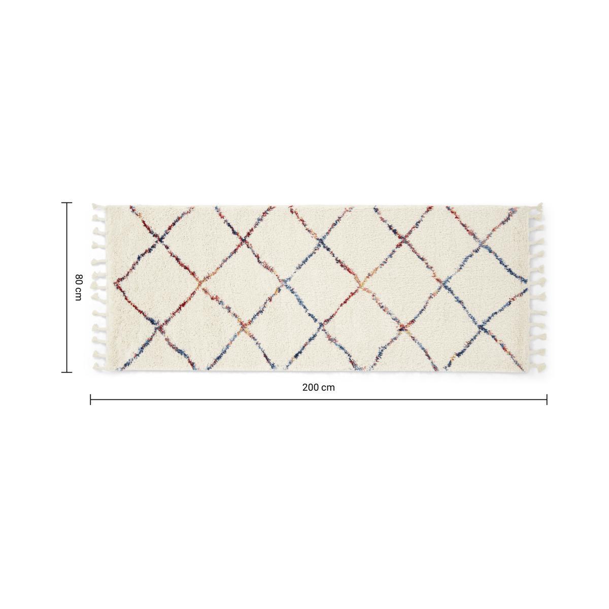 Perdru Berber Style Runner, 80 x 200cm, Multi – image 7