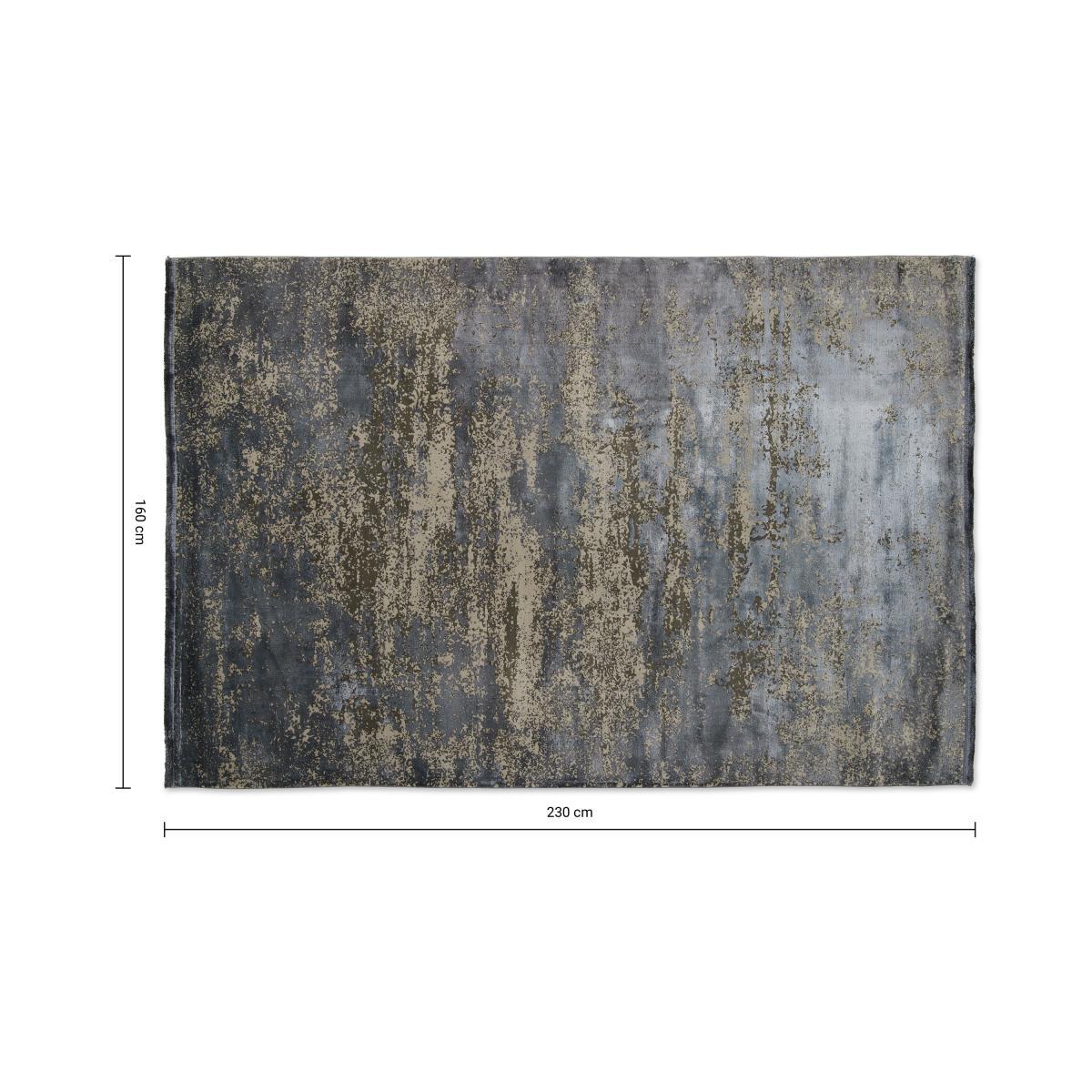 Engadine Luxury Viscose Low Pile Rug, Large 160 x 230cm, Ink Blue – image 7