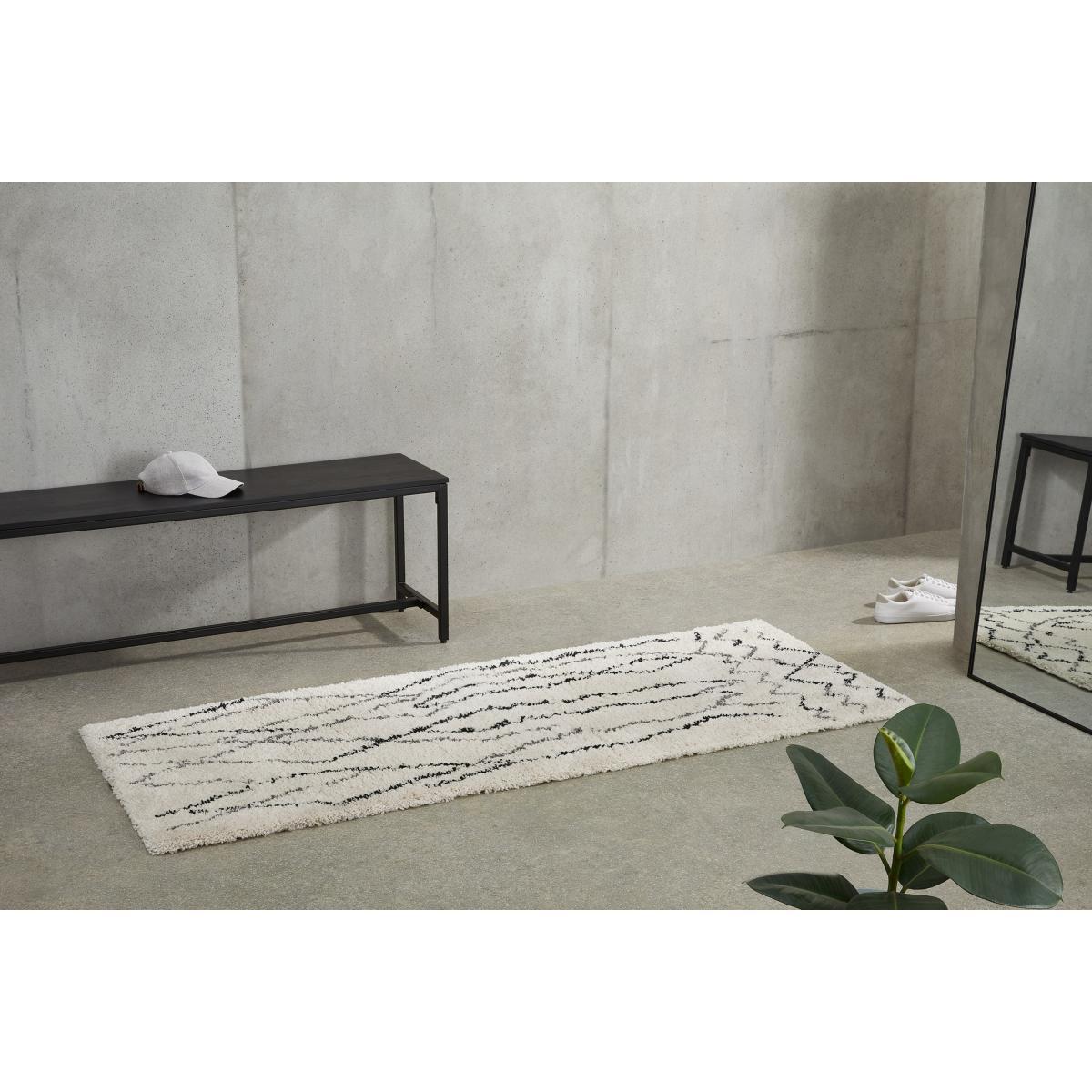 Cecily Runner, 80 x 200cm, Off White & Grey – image 3