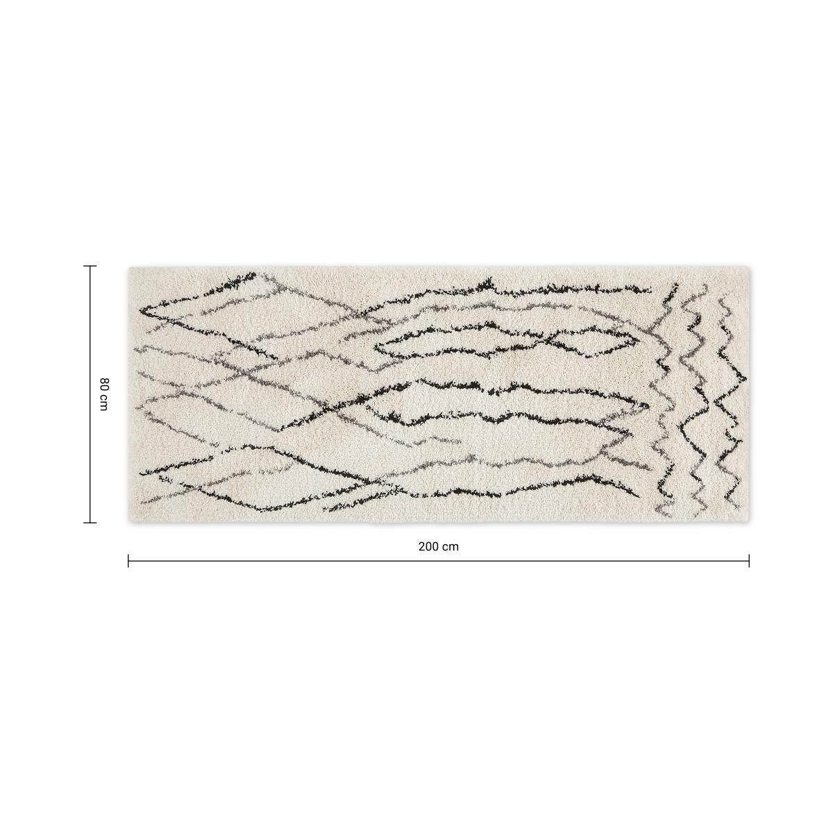 Cecily Runner, 80 x 200cm, Off White & Grey – image 7