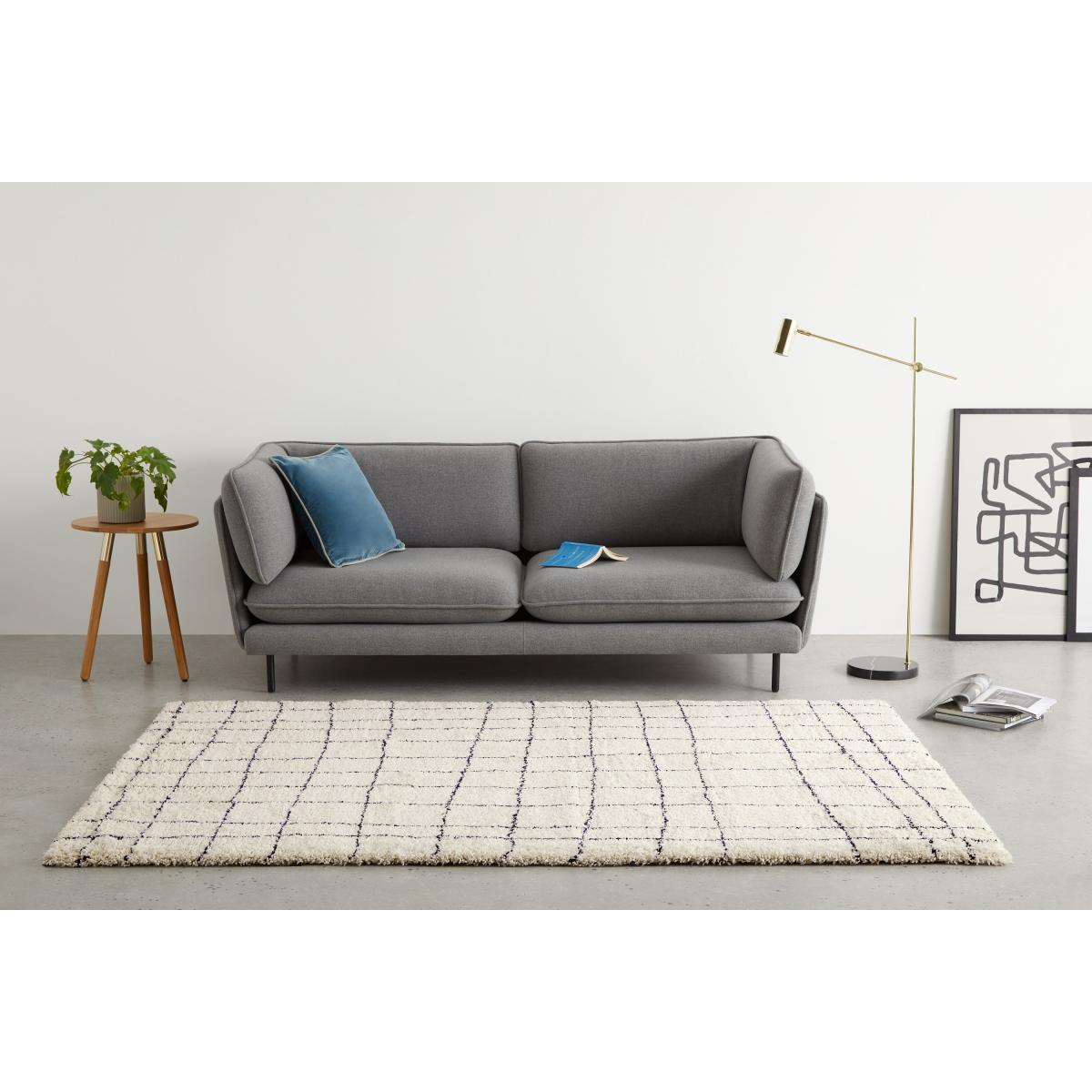 Gunter Pile Rug, Large 160 x 230cm, Ecru/Midnight Blue – image 3