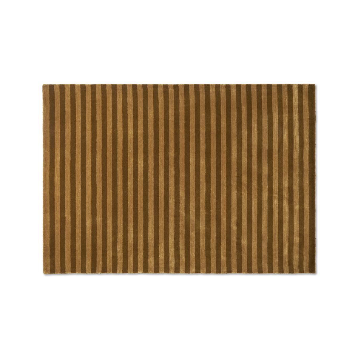 Raidal Striped Viscose Rug, Large 160 x 230cm, Caramel – image 2