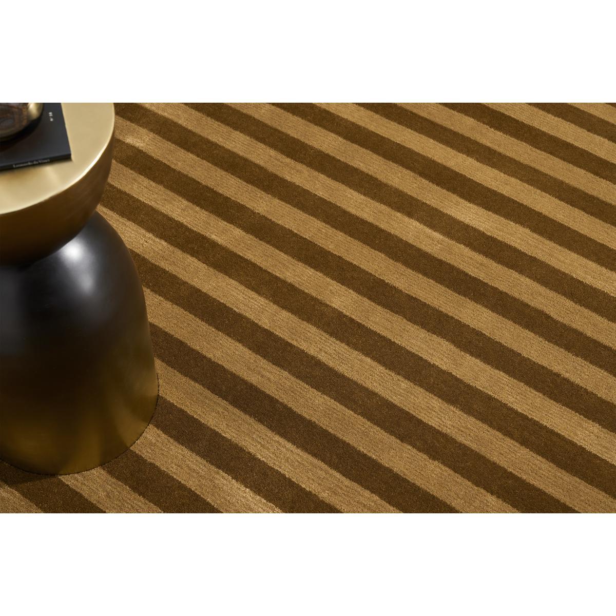 Raidal Striped Viscose Rug, Large 160 x 230cm, Caramel – image 4