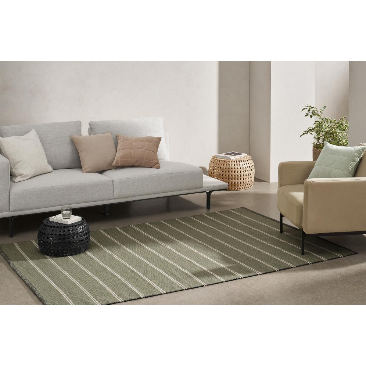 Hemsworth Reversible Wool Rug, Large 160 x 230cm, Soft Green & Charcoal Grey – image 3