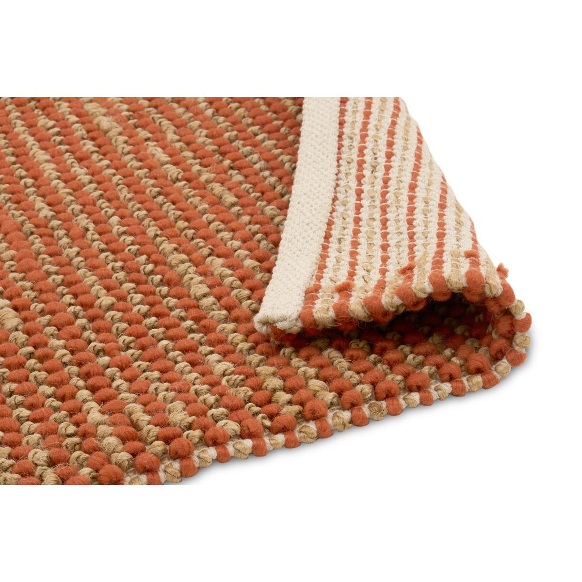 Mumbi Textured Rug, Large 160 x 230 cm, Terracotta Wool & Jute – image 5