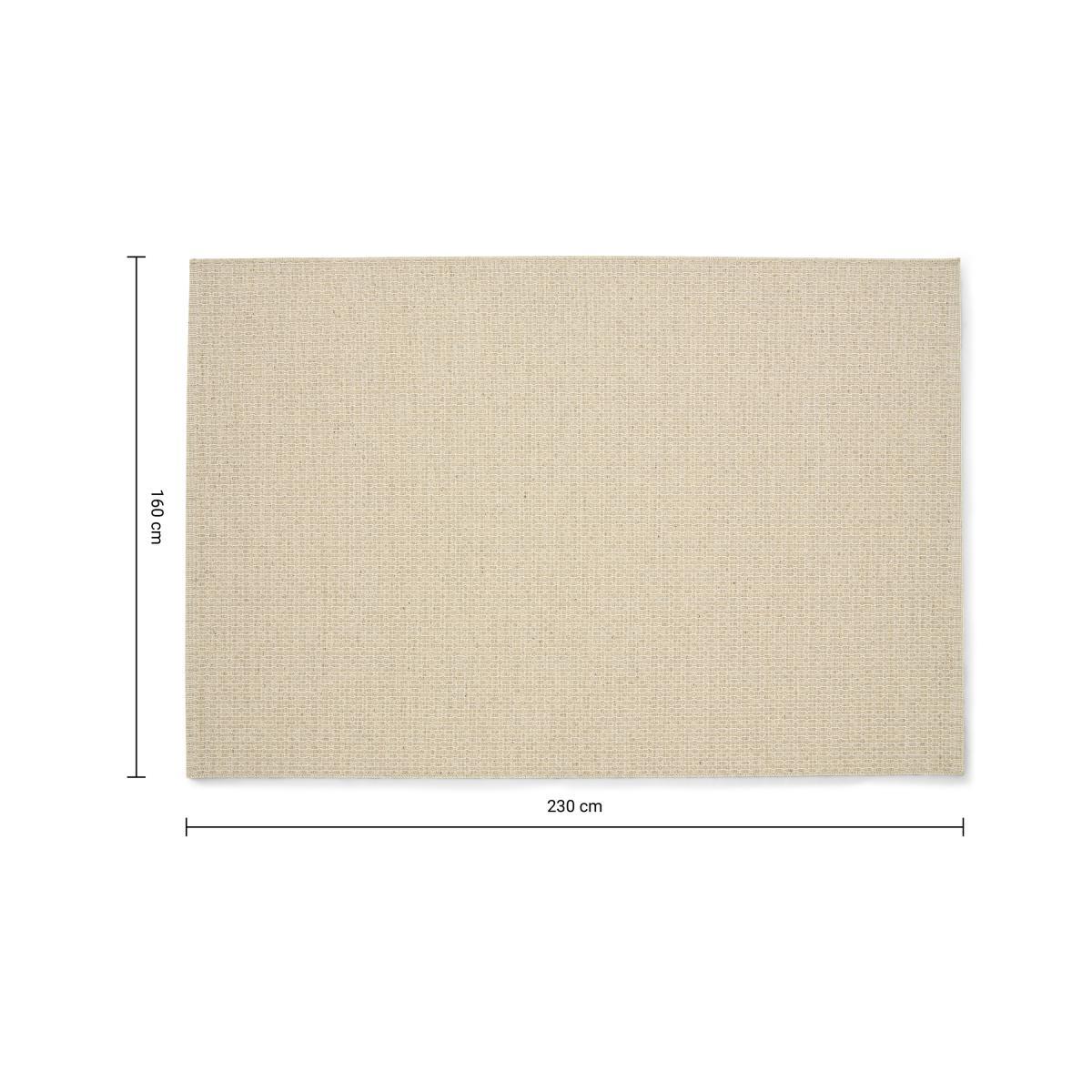 Mellis Wool-Blend Flatweave Rug, Large 160 x 230cm, Natural Check – image 7