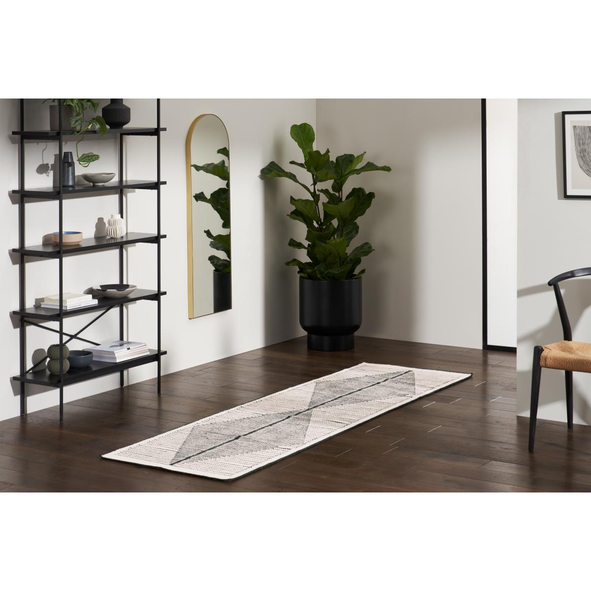 Camden Wool Blend Runner, 70 x 250 cm, Black & Off-White – image 3
