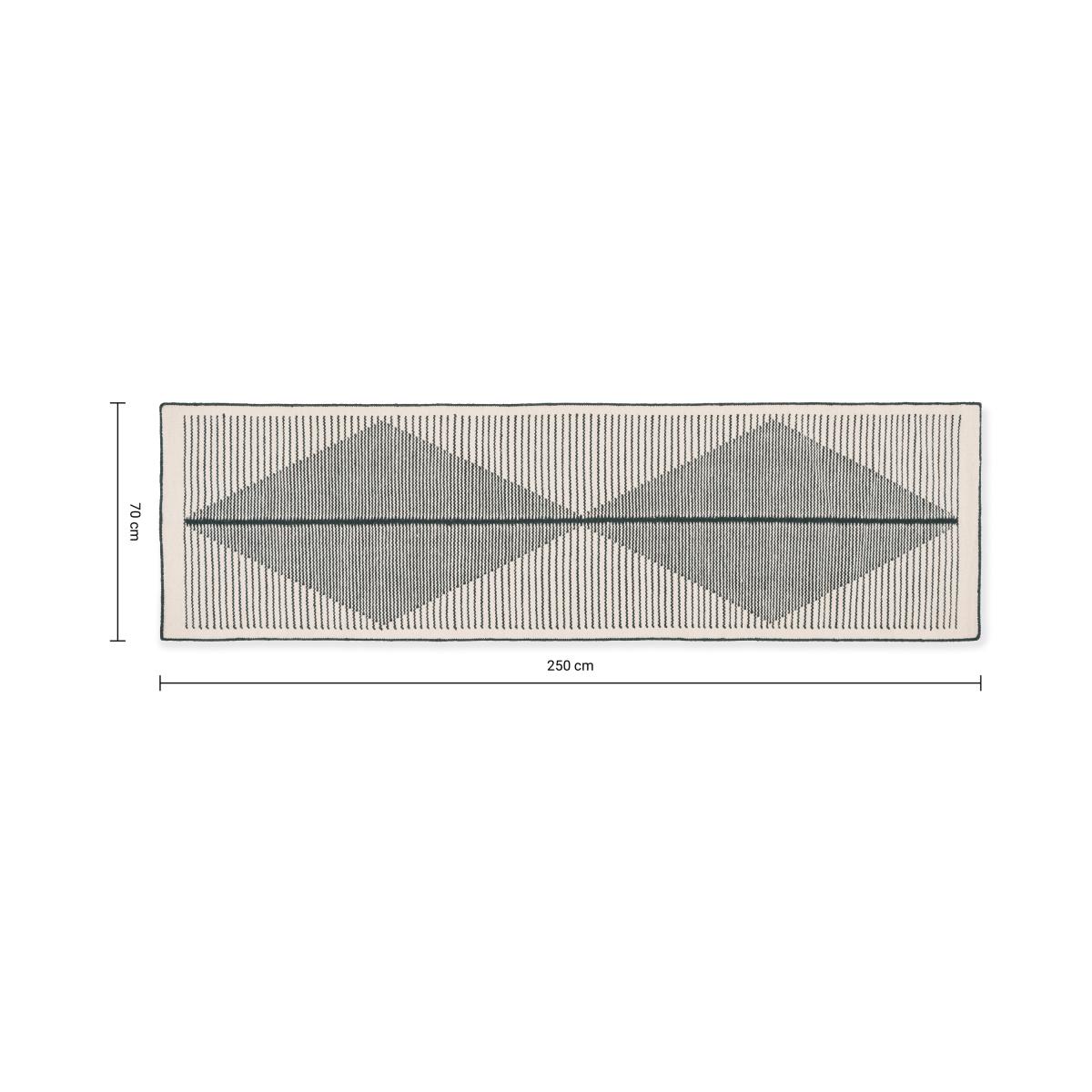 Camden Wool Blend Runner, 70 x 250 cm, Black & Off-White – image 7