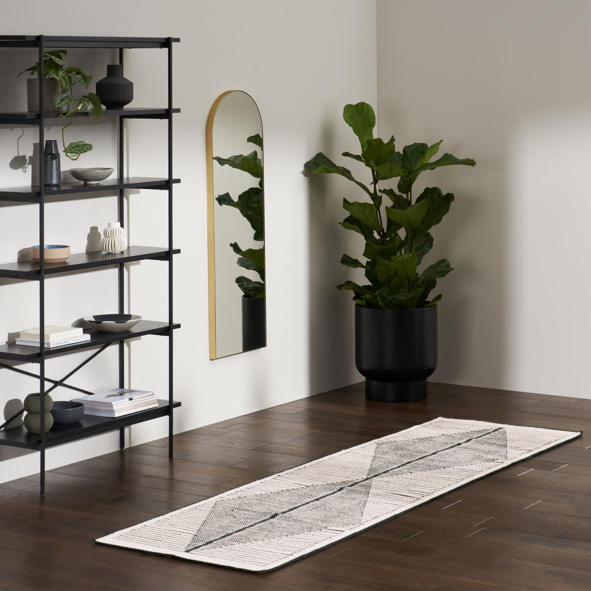 Camden Wool Blend Runner, 70 x 250 cm, Black & Off-White – image 8