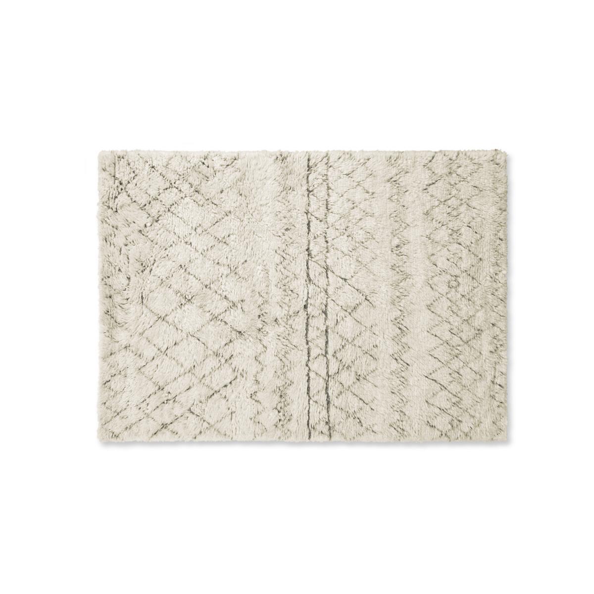 Ayla Luxury Moroccan Style Wool Berber Rug, Large 160 x 230cm, Off White – image 2