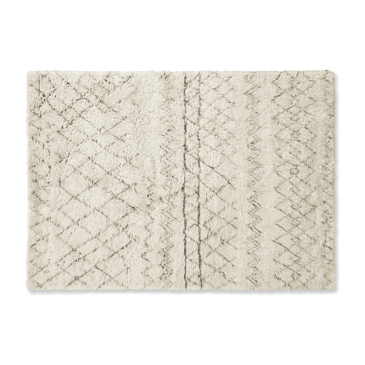 Ayla Luxury Moroccan Style Wool Berber Rug, Large 160 x 230cm, Off White – image 1