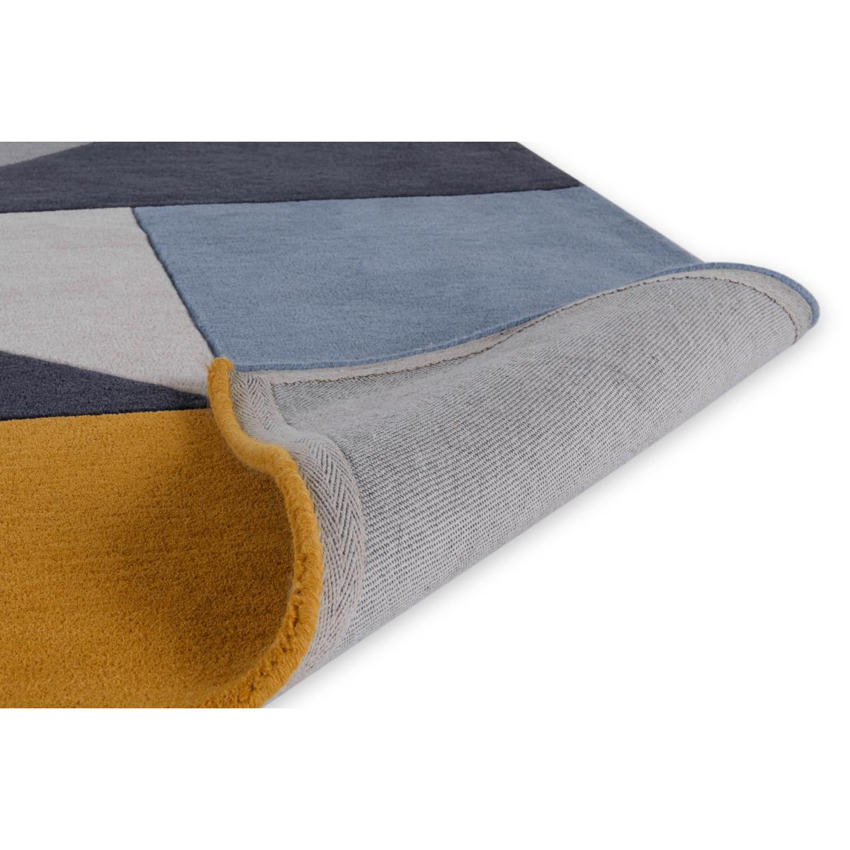 Holden Geometric Hand Tufted Wool Rug, X Large, 200 x 300cm, Tonal Blue – image 4