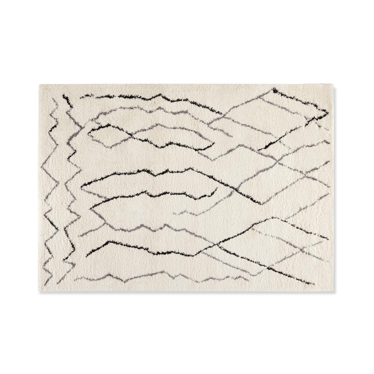 Cecily Pile Rug, Extra Large 200 x 290cm, Off White & Grey – image 2