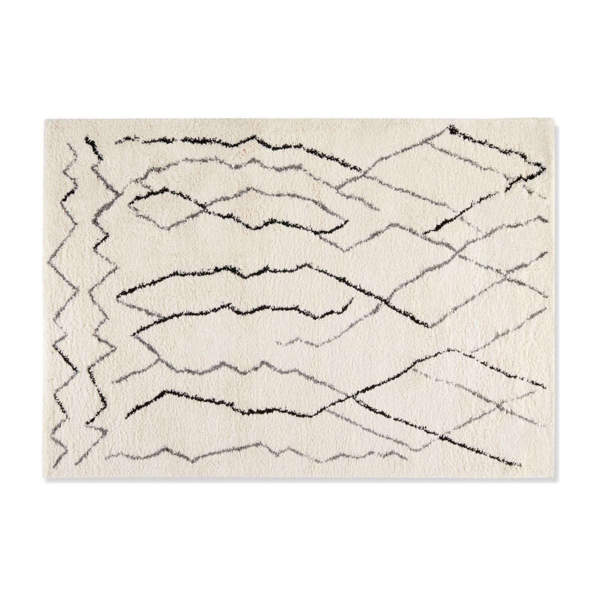 Cecily Pile Rug, Extra Large 200 x 290cm, Off White & Grey – image 1