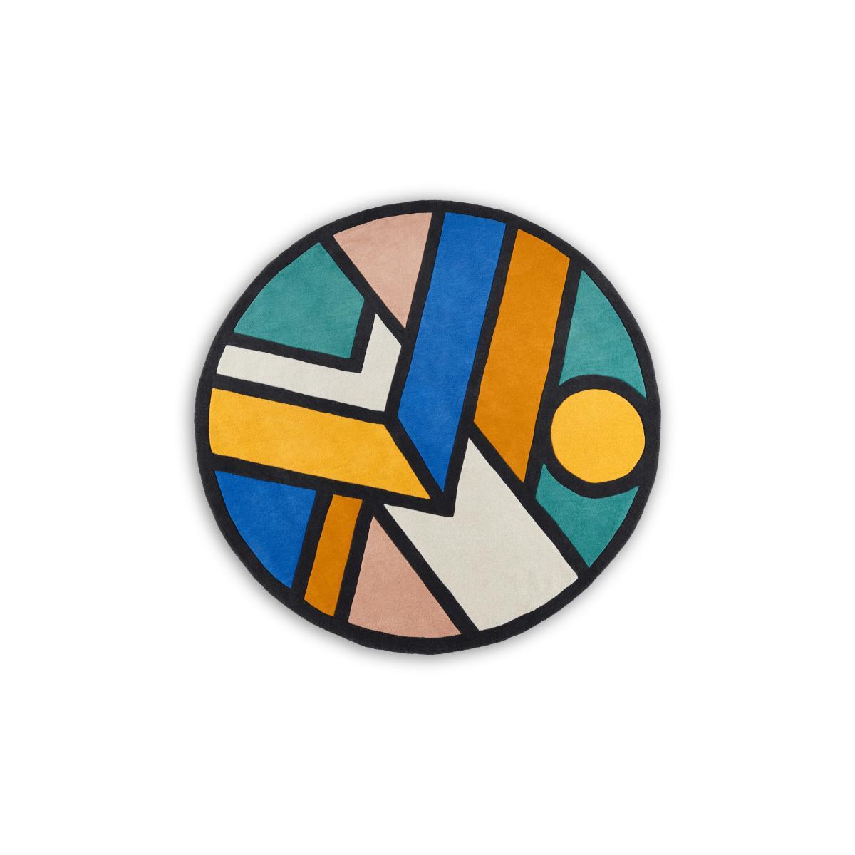 Supermundane Round Wool Rug, 200cm diam, Multi – image 2