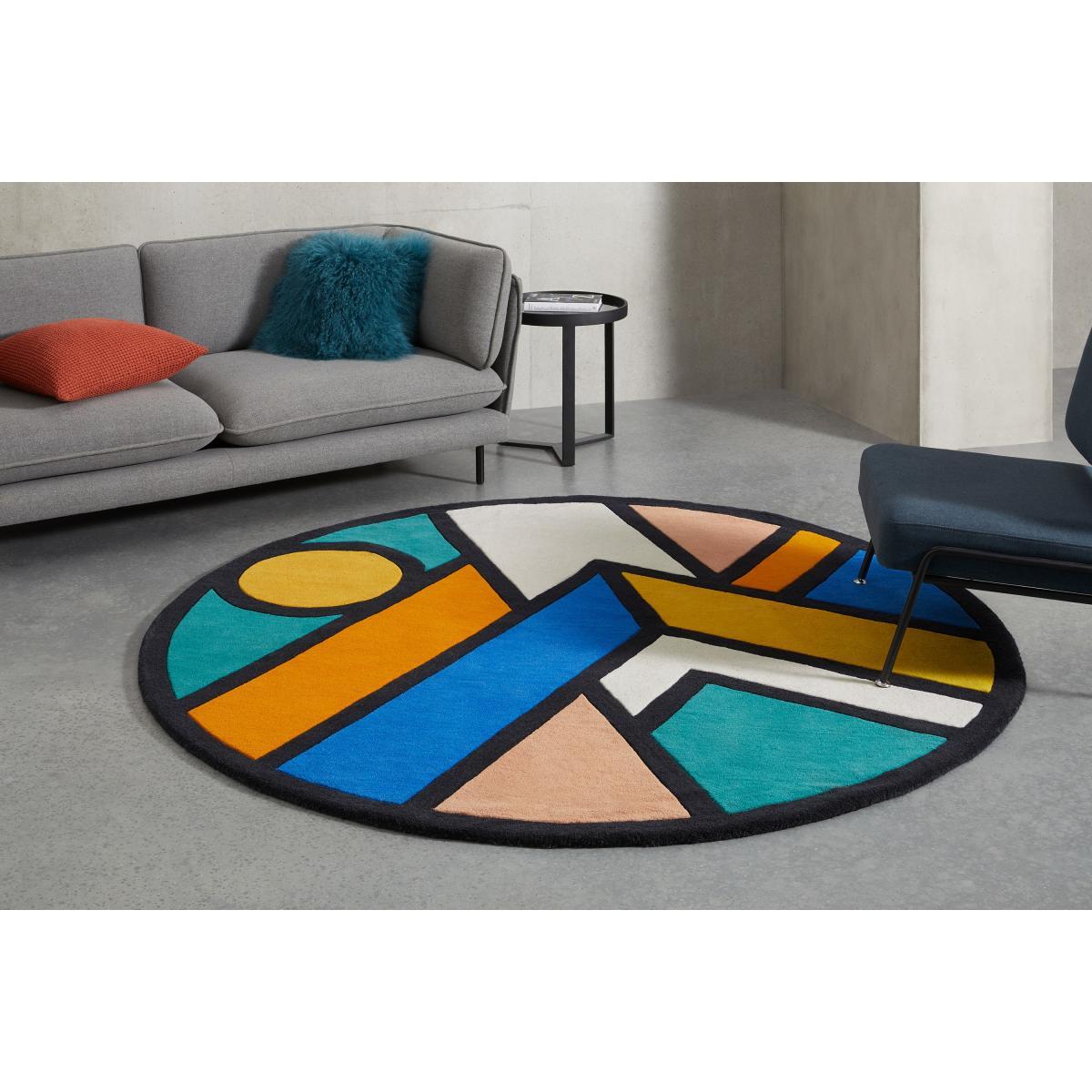 Supermundane Round Wool Rug, 200cm diam, Multi – image 3