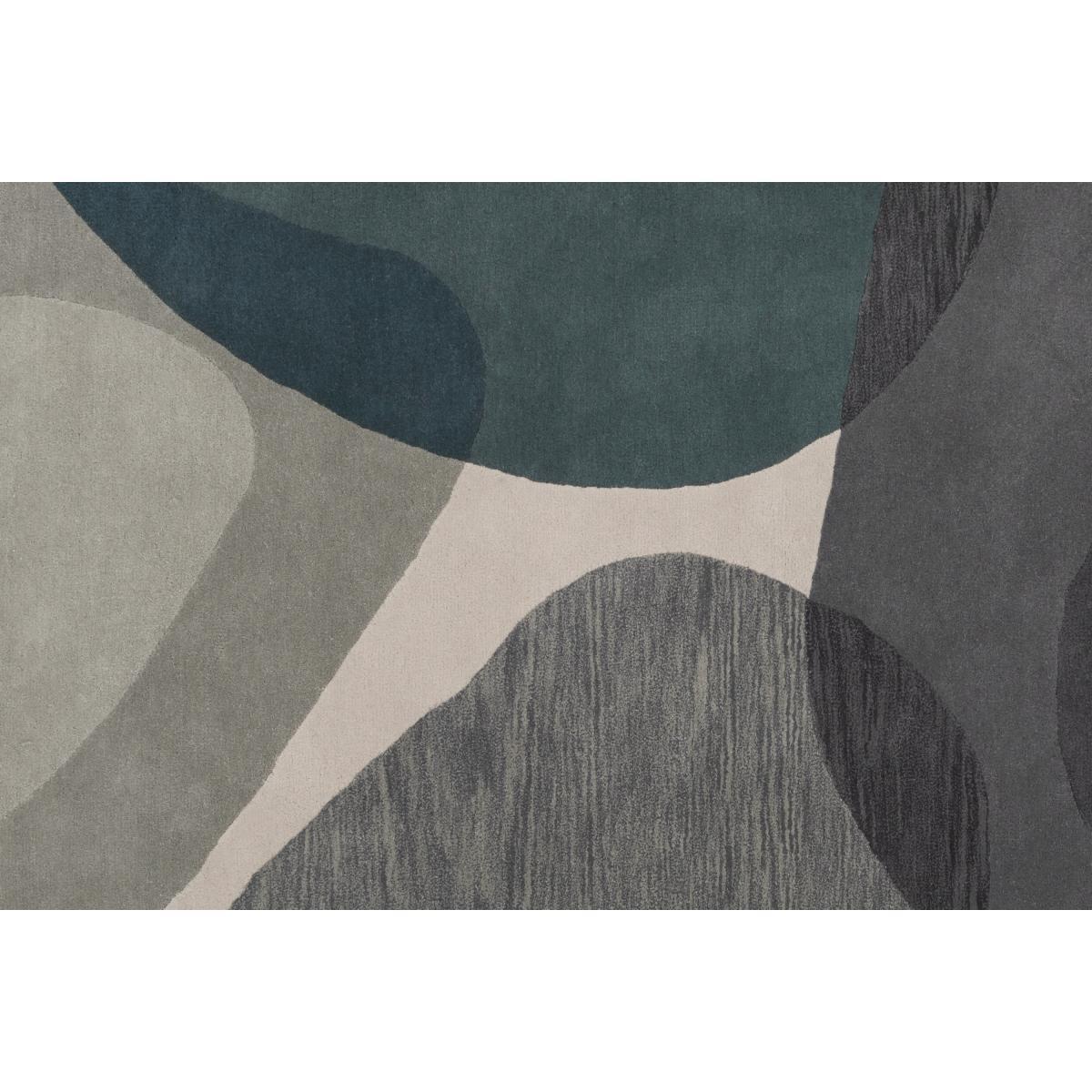 Holt Wool Rug, Large 160 x 230cm, Grey and Teal – image 6