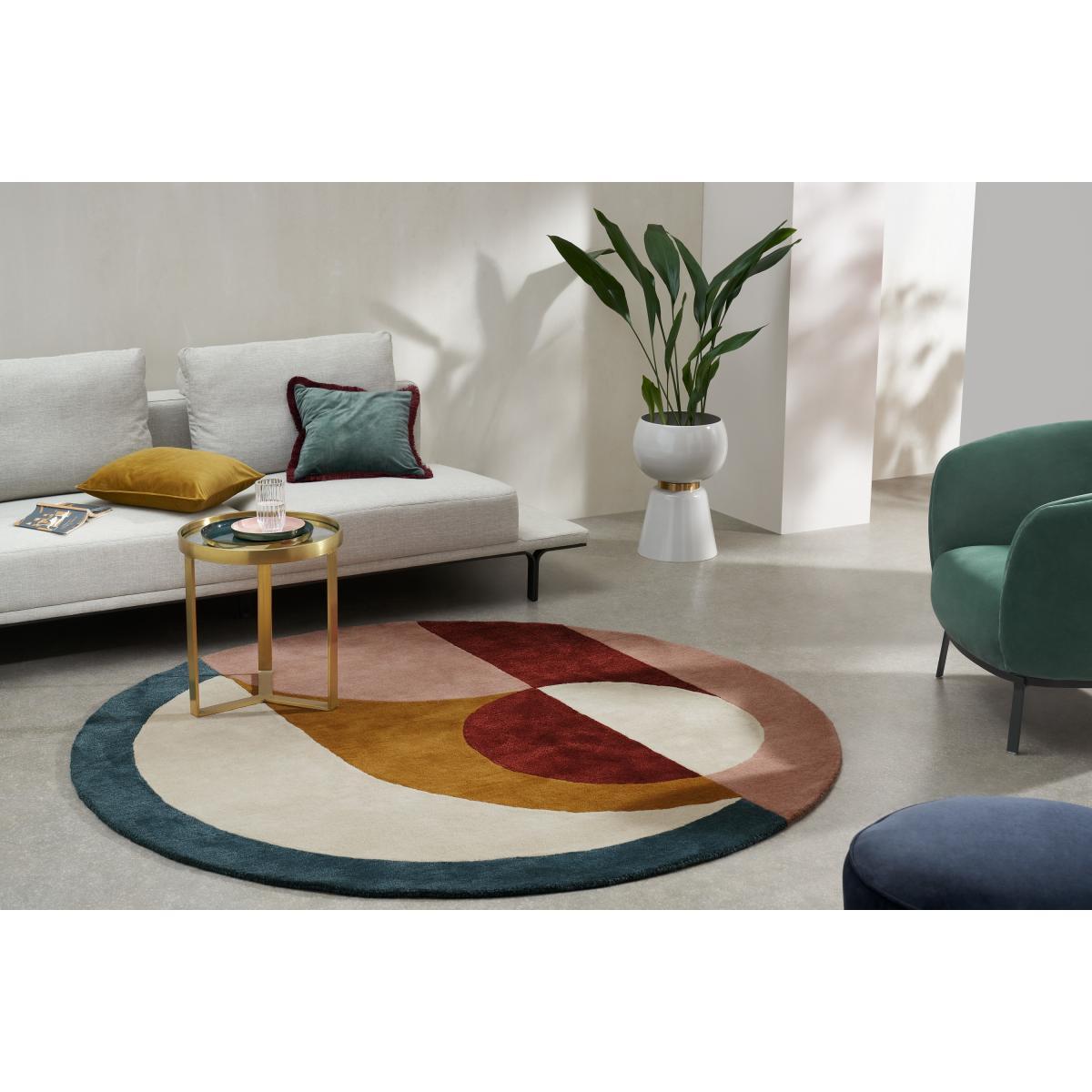 Bascome Round Handtufted Wool Rug, 200cm diam, Multi – image 3