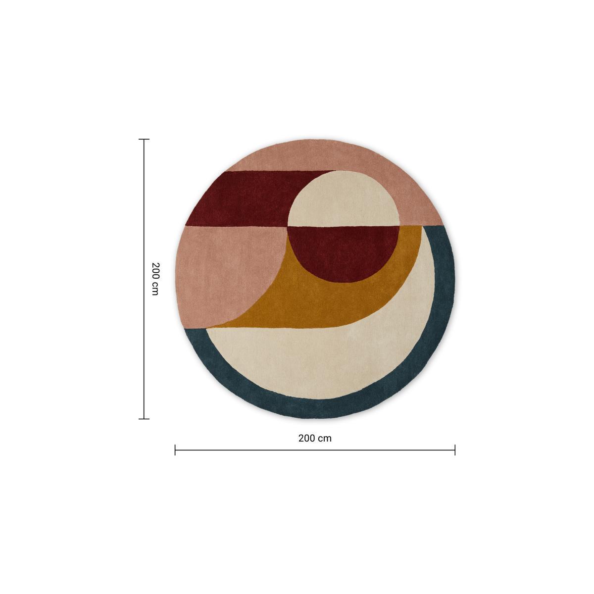 Bascome Round Handtufted Wool Rug, 200cm diam, Multi – image 7