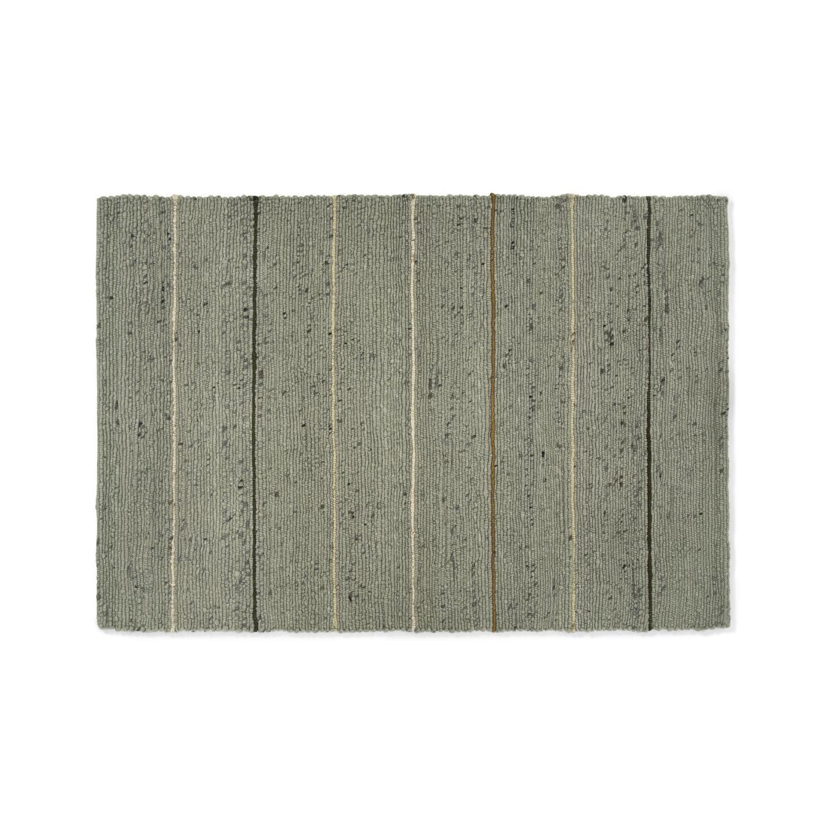 Tomillo Striped Wool Rug, Large 160 x 230cm, Sage Green – image 2