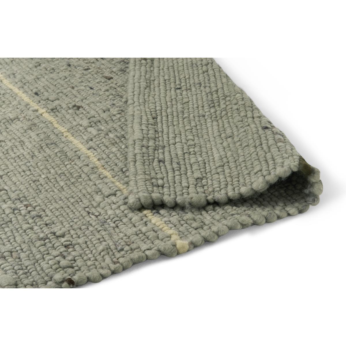 Tomillo Striped Wool Rug, Large 160 x 230cm, Sage Green – image 5