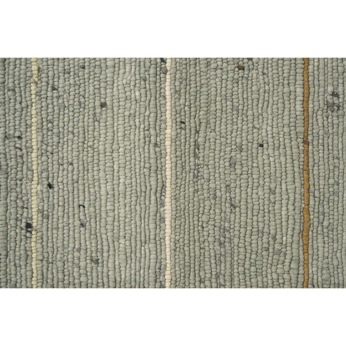 Tomillo Striped Wool Rug, Large 160 x 230cm, Sage Green – image 6