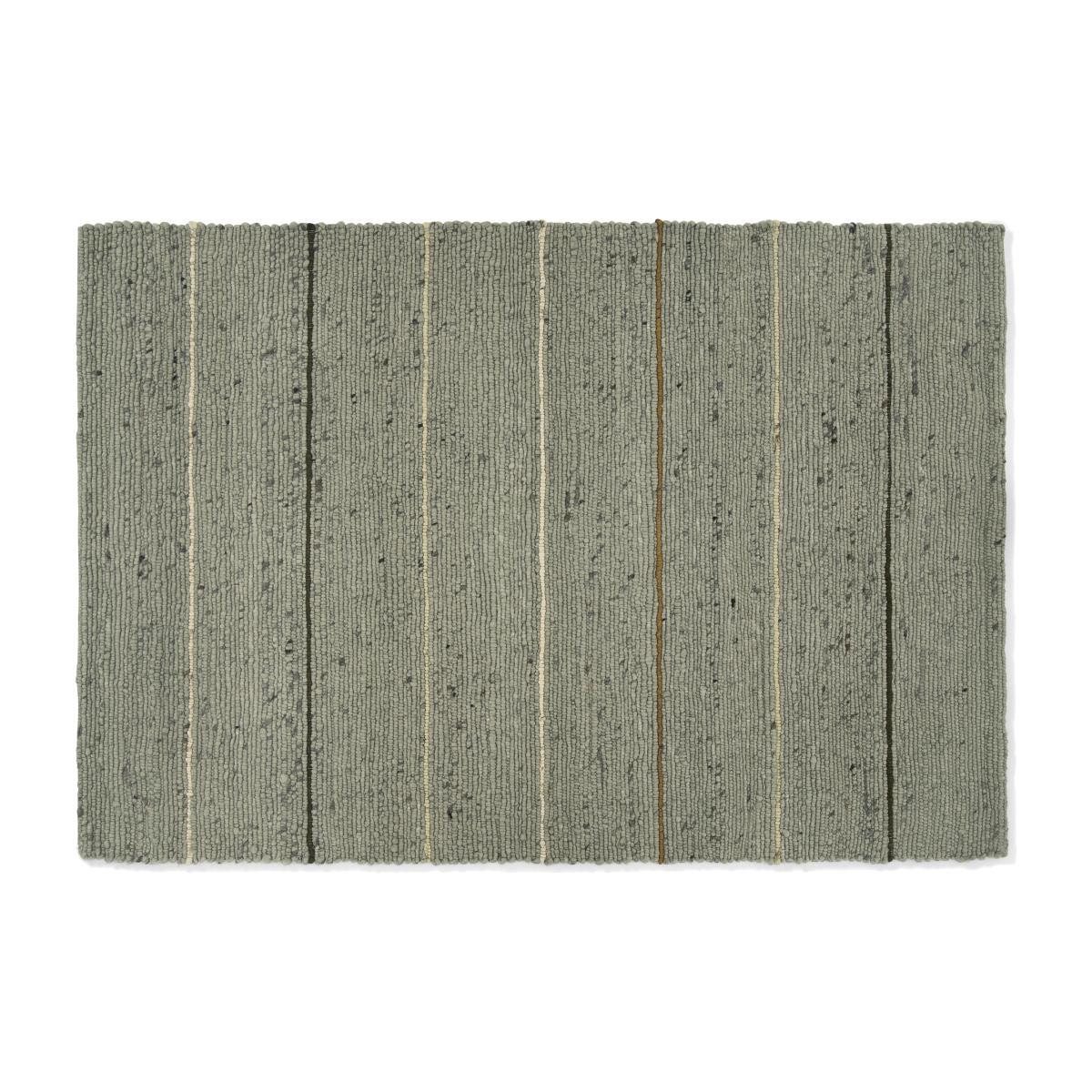 Tomillo Striped Wool Rug, Large 160 x 230cm, Sage Green – image 1