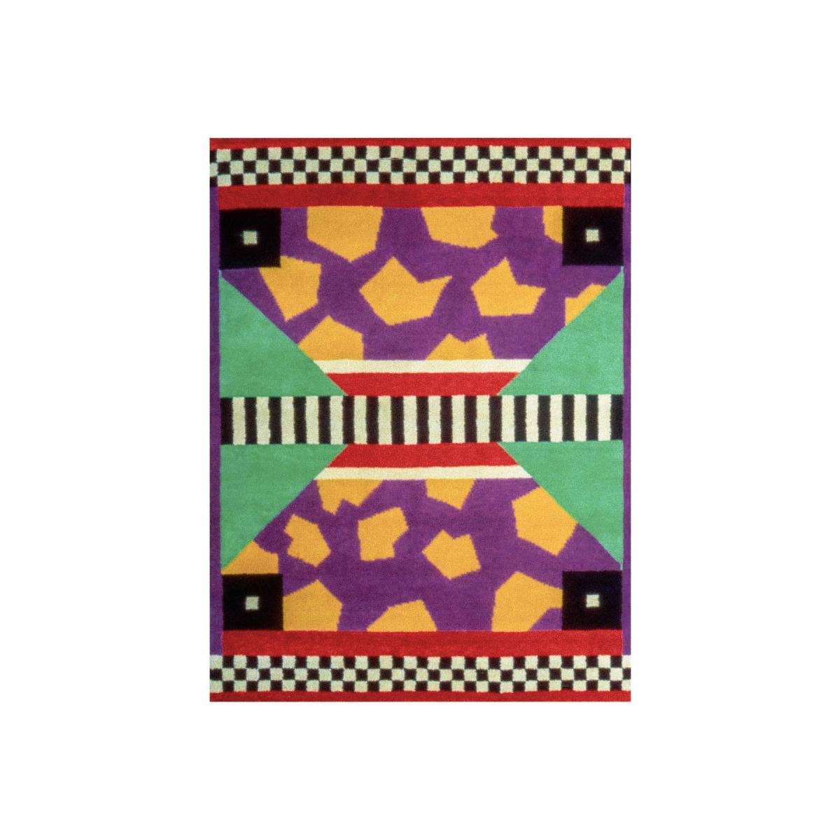 Arizona Rug - / By Nathalie Du Pasquier, 1983 - 250 x 180 cm / Hand-made by Memphis Milano Multicoloured